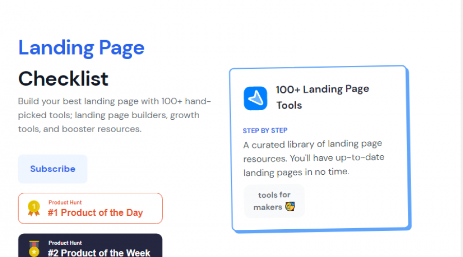 Landing Page Checklist – 랜딩페이지 만들때 참조할만한 체크리스트 서비스